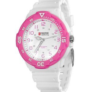 NEW! Prestige Medical Nurse Two-Tone Sports Watch Pink & White